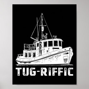 Lustiger Schlepper Schubboot Schleppboot-Witz Poster