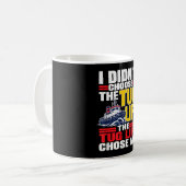 Lustiger Schlepperbesatzung Kapitän Hafenboot Kaffeetasse (Vorderseite Links)