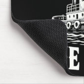 Lustiger Schlepperkapitän Hafenbootbediener  Mousepad (Ecke)