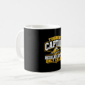 Lustiger Schlepperkapitän Kaffeetasse (Vorderseite Links)