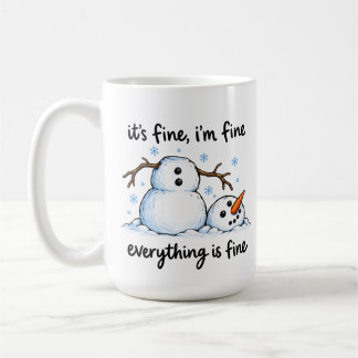 Lustiger Schmelz-Schneemann Winter Humor Kaffeetasse