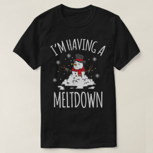 Lustiger schmelzender Schneemann Weihnachts Humor T-Shirt