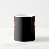 Lustiger Schmetterling Oranges Band Multiple Skler Kaffeetasse (Mittel)