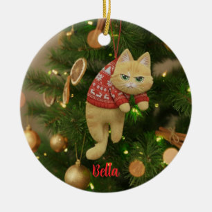 Lustiger Schmuck für Weihnachten mit individuellem Keramik Ornament