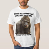 Lustiger schmutziger schmutziger reicher Gorilla T-Shirt (Vorderseite)