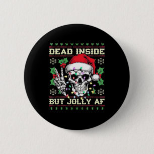 Lustiger schmutziger Weihnachten hässlicher Pullov Button