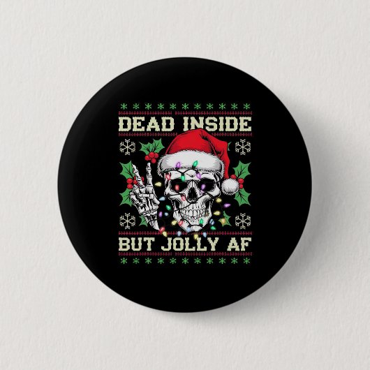 Lustiger schmutziger Weihnachten hässlicher Pullov Button (Vorderseite)