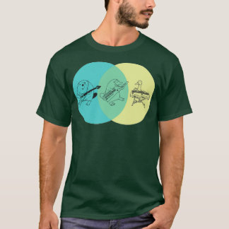 Lustiger Schnabeltier mit Keytar Diagramm T-Shirt