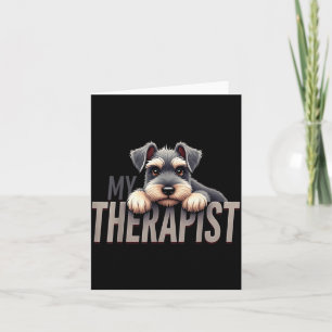 Lustiger Schnau-Welpe Mein Therast Schnauzer Hund Karte
