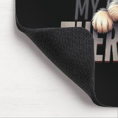 Lustiger Schnau-Welpe Mein Therast Schnauzer Hund Mousepad (Ecke)