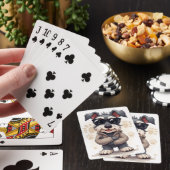 Lustiger Schnauzer Kawaii Hund Spielkarten (In Situ)
