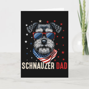 Lustiger Schnauzer-Vater USA Stars 4. Juli Vaterta Karte