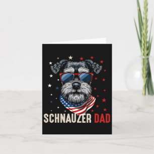 Lustiger Schnauzer-Vater USA Sterne 4. Juli Vatert Karte