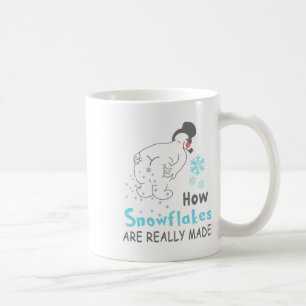 Lustiger Schnee Wie Schneeflocken wirklich gemacht Kaffeetasse