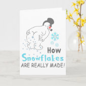Lustiger Schnee Wie Schneeflocken wirklich gemacht Karte (Gelbe Blume)