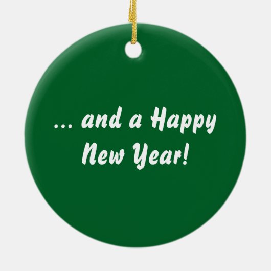 Lustiger schneebedeckter Hydrant Keramikornament (Hinten)