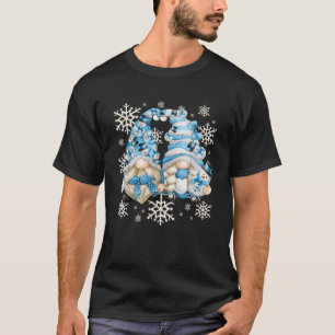 Lustiger Schneemann Gnomies Mit Schneeflocken Süße T-Shirt