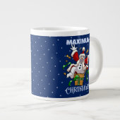 Lustiger Schneemann Maximum Weihnachtsüberraschung Jumbo-Tasse (Vorderseite Rechts)