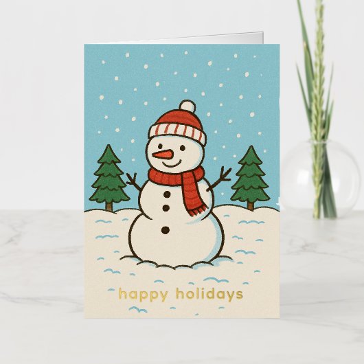 Lustiger Schneemann Niedlicher Weihnachten (Vorderseite)