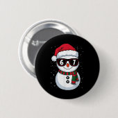 Lustiger Schneemann Sechs Sieben Weihnachten 67 Me Button (Vorne & Hinten)