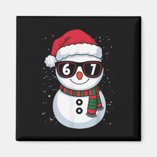 Lustiger Schneemann Sechs Sieben Weihnachten 67 Me Magnet