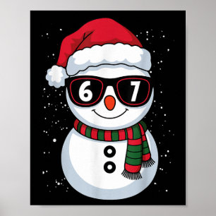 Lustiger Schneemann Sechs Sieben Weihnachten 67 Me Poster