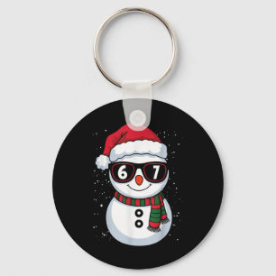 Lustiger Schneemann Sechs Sieben Weihnachten 67 Me Schlüsselanhänger