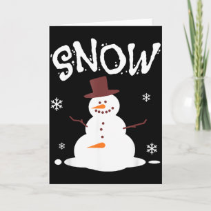 Lustiger Schneemann und Schneefräse passendes Paar Karte