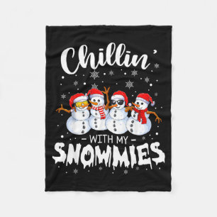 Lustiger Schneemann Weihnachten Chillen Mit Meinen Fleecedecke