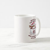 Lustiger Schneemann Weihnachtsferien Kaffeetasse (VorderseiteRechts)