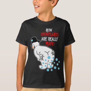 Lustiger Schneemann Wie Schneeflocken Wirklich Gem T-Shirt