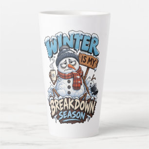 Lustiger Schneemann-Winter-Zitat Saisonale Humor W Milchtasse