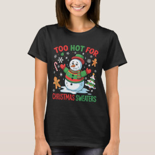 Lustiger Schneemannliebhaber zu heiß für Weihnacht T-Shirt