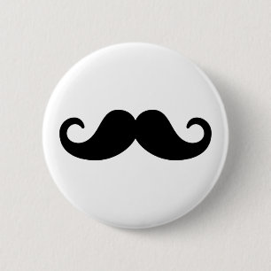 Lustiger Schnurrbart Button