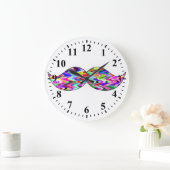 Lustiger Schnurrbart Große Wanduhr (Zuhause)