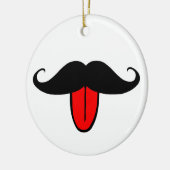 Lustiger Schnurrbart Keramikornament (Links)