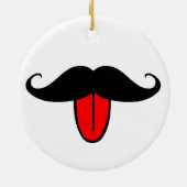 Lustiger Schnurrbart Keramikornament (Hinten)