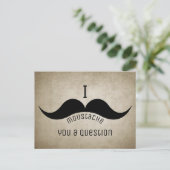 Lustiger Schnurrbart Postkarte (Stehend Vorderseite)