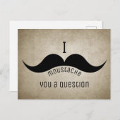 Lustiger Schnurrbart Postkarte (Vorne/Hinten)