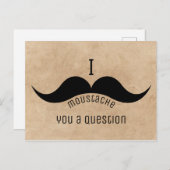 Lustiger Schnurrbart Postkarte (Vorne/Hinten)