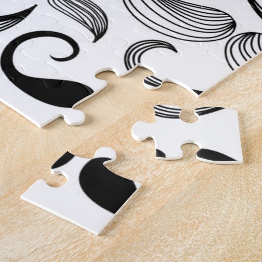 Lustiger Schnurrbart Puzzle (Seite)