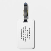 Lustiger Schnurrbart und Sonnenbrille Gepäckanhänger (Rückseite vertikal)