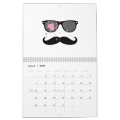 Lustiger Schnurrbart und Sonnenbrille Kalender (Mär 2027)