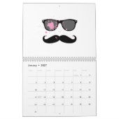 Lustiger Schnurrbart und Sonnenbrille Kalender (Jan 2027)