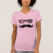 Lustiger Schnurrbart und Sonnenbrille T-Shirt (Vorderseite)