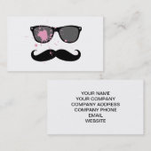 Lustiger Schnurrbart und Sonnenbrille Visitenkarte (Vorne/Hinten)