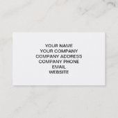 Lustiger Schnurrbart und Sonnenbrille Visitenkarte (Rückseite)