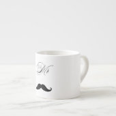 Lustiger Schnurrbart Valentins Mug Espressotasse (Vorderseite Rechts)