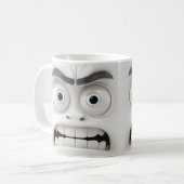 Lustiger Schockiert Gesicht Becher | Überraschter Kaffeetasse (Vorderseite Links)