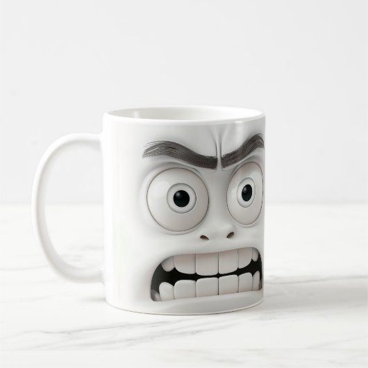 Lustiger Schockiert Gesicht Becher | Überraschter Kaffeetasse (Links)